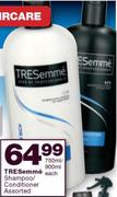 Tresemme Shampoo/Conditioner Assorted-750ml/900ml Each