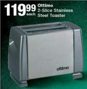 Ottimo 2 Slice Stainless Steel Toaster-Each