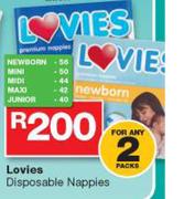 Lovies Disposable Nappies-For 2