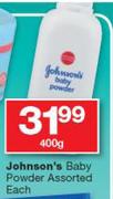 Johnson's Baby Powder Assorted-400g Each