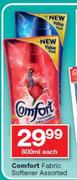 Comfort Fabric Softener Assorted-800ml Each