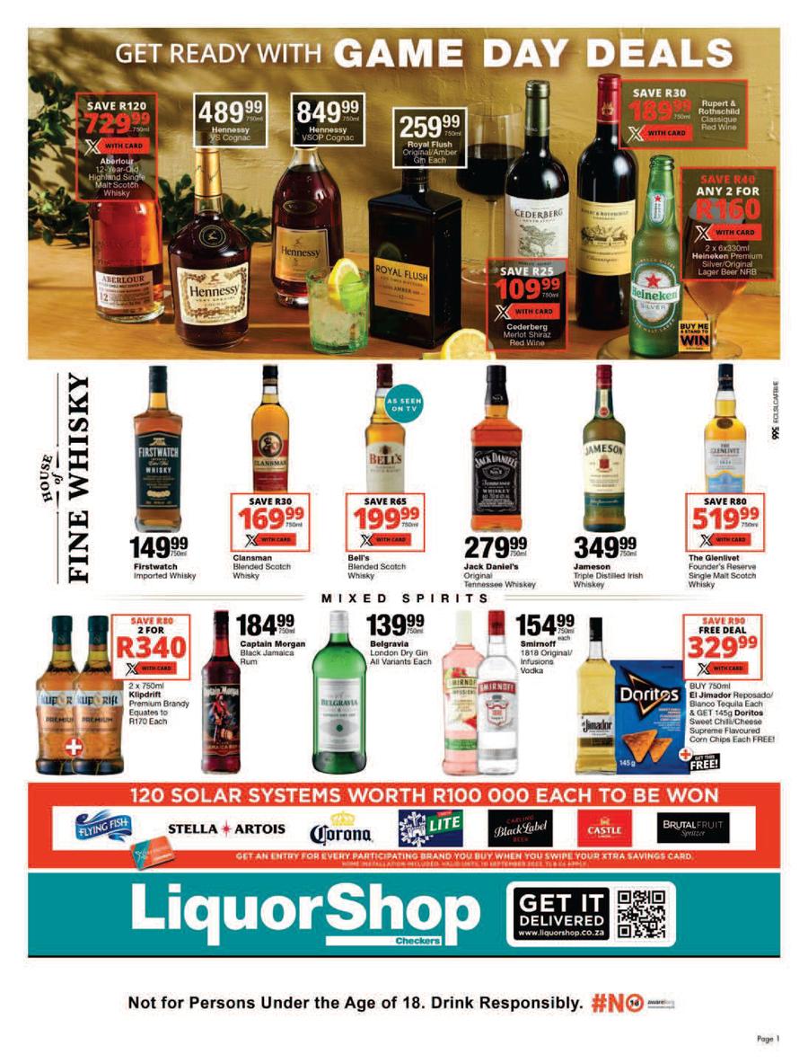 Checkers Liquor Eastern Cape : Get Ready With Game Day Deals (24 August ...