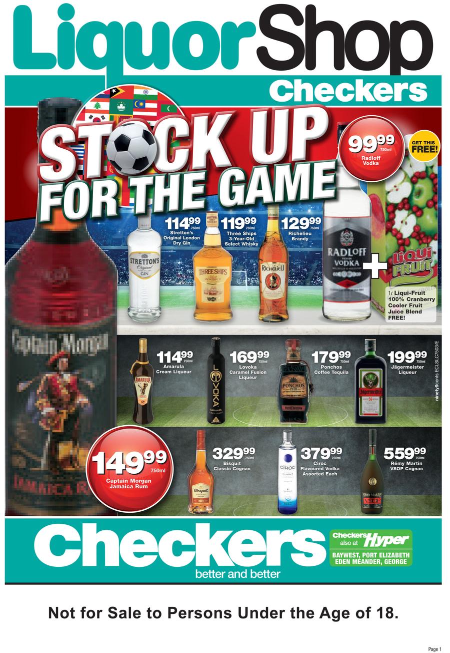 Checkers Eastern Cape Liquor Specials 20 Jun 08 Jul 2018 Www Guzzle Co Za