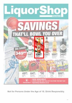 Checkers Eastern Cape : Liquorshop Specials (24 Jun - 07 Jul 2019), page 1