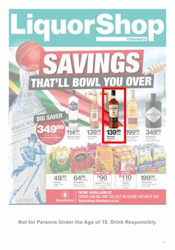Checkers Eastern Cape : Liquorshop Specials (24 Jun - 07 Jul 2019), page 1