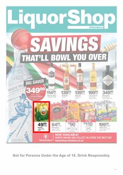 Checkers Eastern Cape : Liquorshop Specials (24 Jun - 07 Jul 2019), page 1