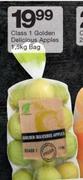Class 1 Golden Delicious Apples-1.5Kg Bag