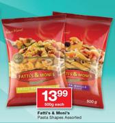 Fatti's & Moni's Pasta Shapes Assorted-500g Each