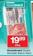Housebrand Diced/Shoulder Bacon-200g Each