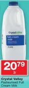 Crystal Valley Pasteurised Full Cream Milk-2l