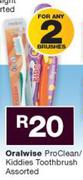 Oralwise Proclean/ Kiddies Toothbrush-For 2