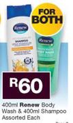 Renew Body Wash 400ml & Shampoo 400ml-Each