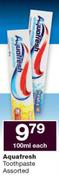 Aquafresh Toothpaste-100ml Each