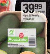 Ripe & Ready Avocados-4 Per Pack