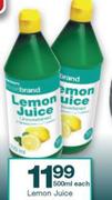 Housebrand Lemon Juice-500ml Each