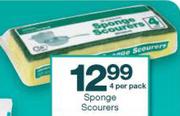 Housebrand Sponge Scourers-4 Per Pack