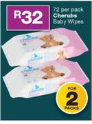 Cherubs Baby Wipes-2 x 72 Per Pack