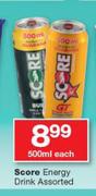 Score Energy Drink Assorted-500ml Each
