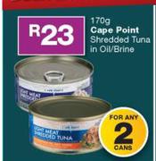 Cape Point Shredded Tuna In Oil/Brine-2 x 170g
