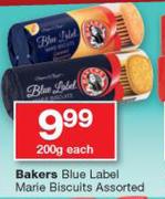 Bakers Blue Label Marie Biscuits Assorted-200g Each