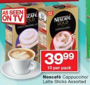 Nescafe Cappuccino/Latte Sticks Assorted-10 Per Pack