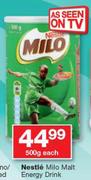 Nestle Milo Malt Energy Drink-500g Each