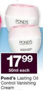 Pond's Lasting Oil Control Vanishing Cream-50ml Each