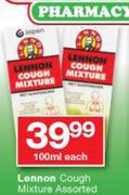 Lennon Cough Mixture Assorted-100ml Each