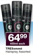 TRESemme Hairspray Assorted-400ml Each
