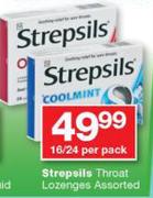 Strepsils Throat Lozenges Assorted-16/24 Per Pack