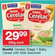 Nestle Cerelac Stage 1 Baby Cereal With Milk Assorted-250g Each