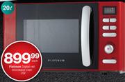Platinum 20Ltr Digital Red Microwave Oven-Each