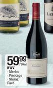 KWV Merlot, Pinotage, Shiraz-750ml Each