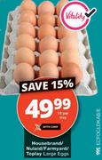 Housebrand Nulaid/Farmyard/Toplay Large Eggs-18 Per Tray