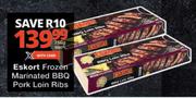 Eskort Frozen Marinated BBQ Pork Loin Ribs-750g Each
