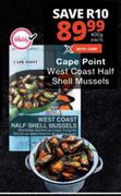 Cape Point West Coast Half Shell Mussels-400g Each