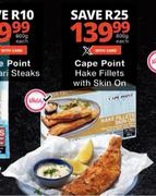 Cape Point Hake Fillets With Skin On-800g Each