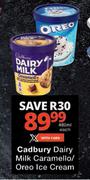 Cadbury Dairy Milk Caramello/Oreo Ice Cream-480ml Each