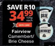 Fairview Camembert Brie Cheese-125g Each
