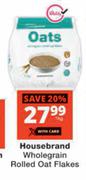 Housebrand Wholegrain Rolled Oat Flakes-1Kg