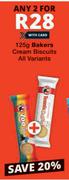 Bakers Cream Biscuits-For 2 x 125g