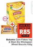 Bokomo Corn Flakes 1Kg & Weet Bix Whole Grain Wheat Biscuits 450g-Both For