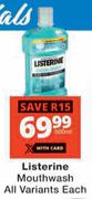 Listerine Mouthwash-500ml Each