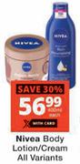 Nivea Body Lotion/Cream-400ml Each