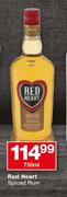Red Heart Spiced Rum-750ml