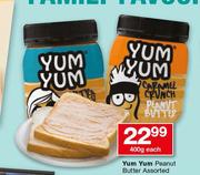 Yum Yum Peanut Butter Assorted-400g Each