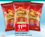 Fatti's & Moni's Pasta Shapes Assorted-500g Each
