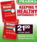Rennie Antacid Tablets Assorted-24 Per Pack