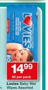 Lovies Baby Wet Wipes Assorted-80 Per Pack