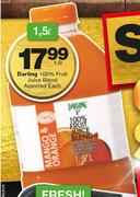 Darling 100% Fruit Juice Blend-1.5Ltr Each